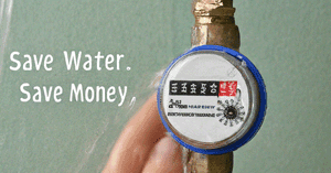 Data visualization representing water utility management